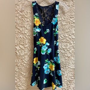 Aeropostale dark blue floral sundress. Size large juniors.